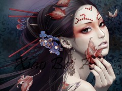 唯美的纹身美女
