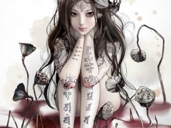 唯美的纹身美女