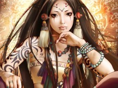 唯美的纹身美女