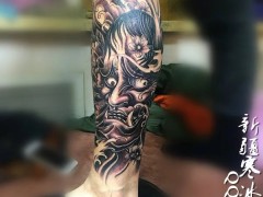 
包小腿般若纹身刺青 传统纹身 新传统纹身 新疆乌鲁木齐纹身刺青店  新疆首府最好的纹身店
